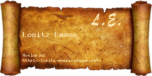 Lositz Emese névjegykártya